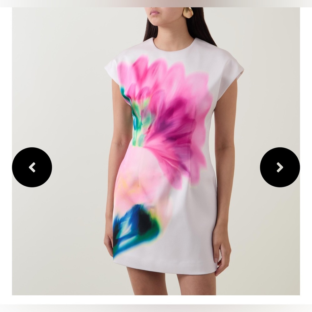 NWT  REBECCA VALLANCE Dahlia Blossom Mini Dress size US 10 floral elegant - Picture 2 of 12